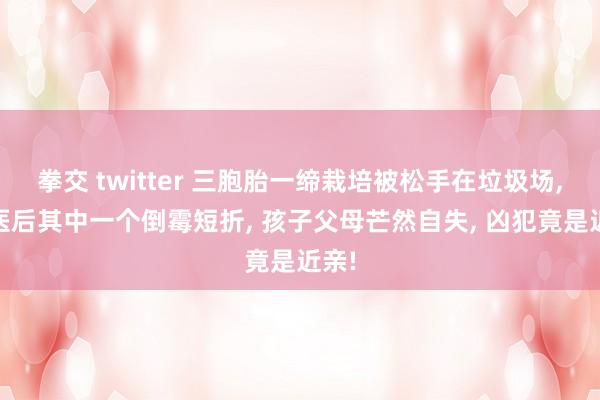 拳交 twitter 三胞胎一缔栽培被松手在垃圾场, 送医后